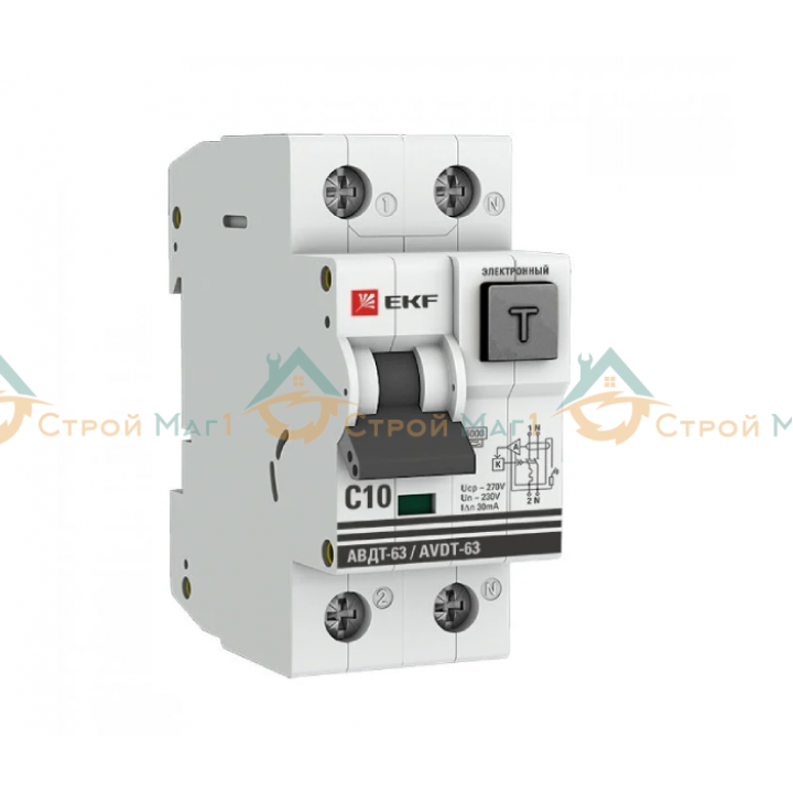 Выключатель автоматический дифференциального тока PROxima EKF DA63-10-30e