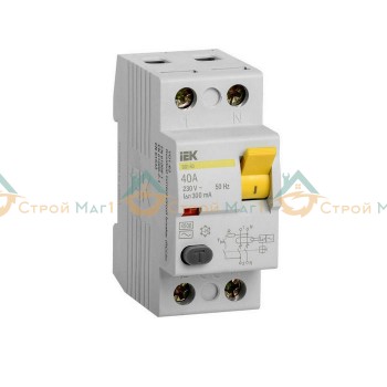 Выключатель дифференциального тока (УЗО) 2п 40А 300мА IEK 