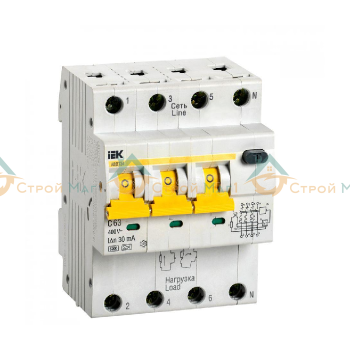 Выключатель автоматический дифференциального тока IEK MAD22-6-063-C-30
