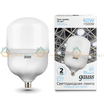 Лампа Gauss Elementary LED T160 E27 60W 5600lm