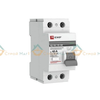 Выключатель дифференциального тока (УЗО) 2п 40А 30мА PROxima EKF