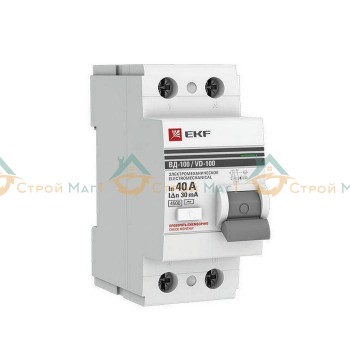Выключатель дифференциального тока (УЗО) 2п 63А 30мА PROxima EKF