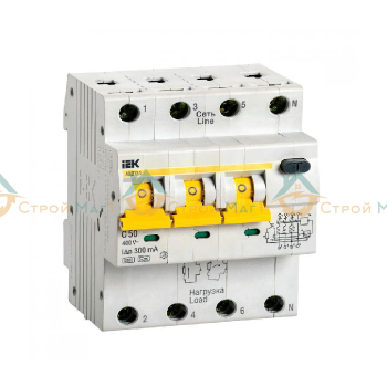 Выключатель автоматический дифференциального тока IEK MAD22-6-050-C-300