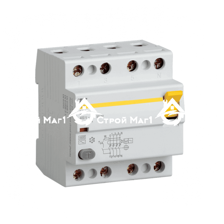 Выключатель дифференциального тока (УЗО) 4п 32А 100мА IEK