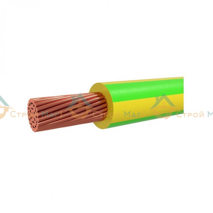 Провод силовой ПуГВ 1х2.5 желто-зеленый многопроволочный