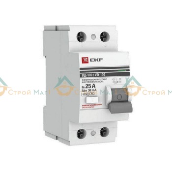 Выключатель дифференциального тока (УЗО) 2п 25А 30мА PROxima EKF 
