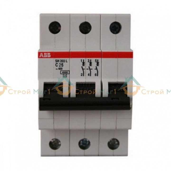 Автоматический выключатель 3-полюсный  ABB SH203L C25