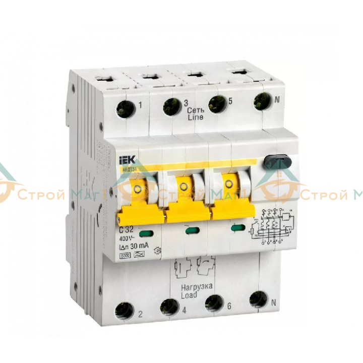 Выключатель автоматический дифференциального тока IEK MAD22-6-032-C-30