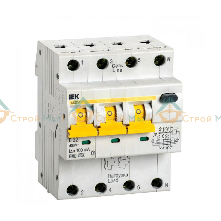 Выключатель автоматический дифференциального тока IEK MAD22-6-032-C-100