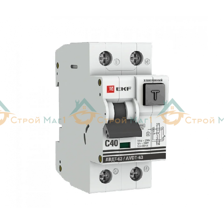 Выключатель автоматический дифференциального тока PROxima EKF DA63-40-30e
