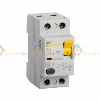 Выключатель дифференциального тока (УЗО) 2п 25А 10мА IEK 