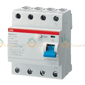 Выключатель дифференциального тока ABB F204 A-25/0.03